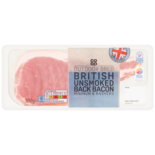 Co-op Unsmoked Bacon UK